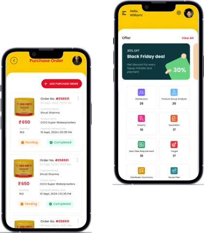 CICO mobile app screens developed by Frantic Infotech