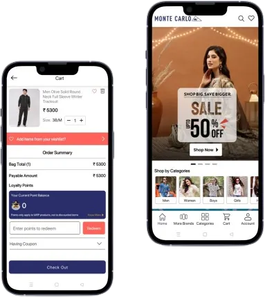 Monte Carlo mobile app screens developed by Frantic Infotech